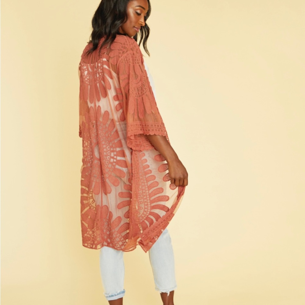 STYLESTALKER Embroidered Cardigan (Kimono) - Plus NEW